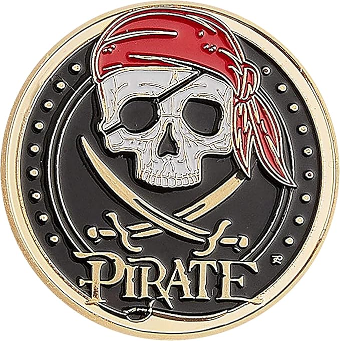 ykshop 金银岛湾骷髅海盗船帆挑战硬币